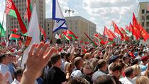 Lid pili v Minsku podpoit souasnho znovuzvolenho prezidenta Alexandra...
