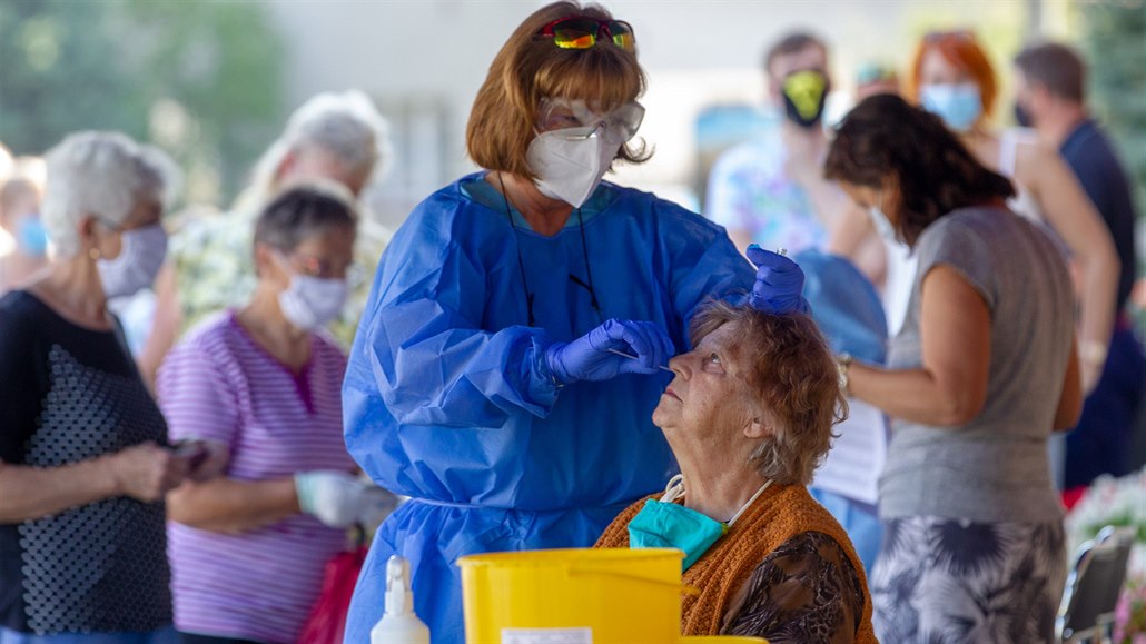 Testování vech oban obce Tainá na Plzesku na koronavirus.