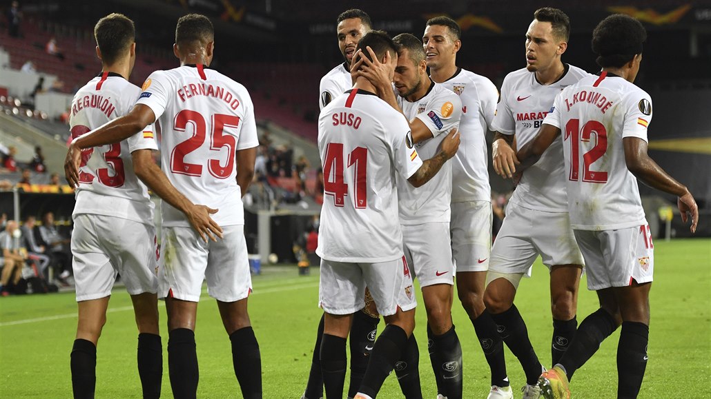 Utkání Evropské ligy mezi Sevillou a Manchesterem United
