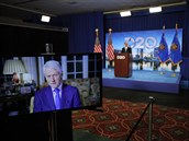Bývalý prezident Bill Clinton pronesl e na vrituálnbím sjezdu Demokratické...