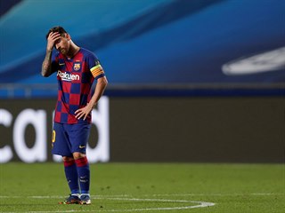 Lionel Messi nemohl uvit, jak debakl Barcelona od Bayernu Mnichov inkasovala.