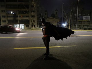 Batman v ulicch Santiaga de Chile.