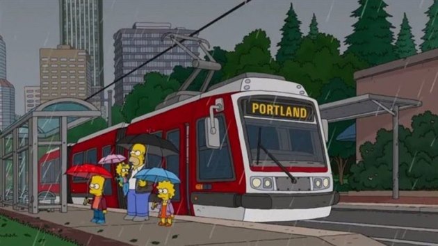 eská tramvaj v seriálu Simpsonovi.