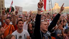 Lidé se úastní demonstrací proti znovuzvolení Lukaenka.