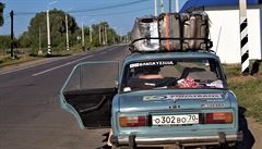 Jedna z mnoha zastávek na ochlazení ani ne tak motoru, ale p�edev�ím nás. Je to...