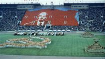 Zahajovac ceremonil na Letnch olympijskch hrch v Moskv v roce 1980.