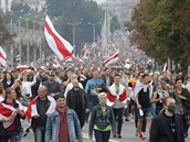 Demonstrace v bloruském Minsku.