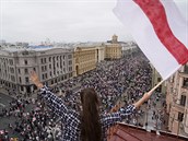 Demonstrace v Blorusku s poadavkem odstoupení prezidenta Alexandra Lukaenka...