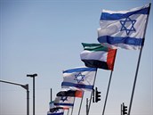 Izrael vyvsil svou vlajku spolu s tou, která patí Spojeným arabským emirátm...
