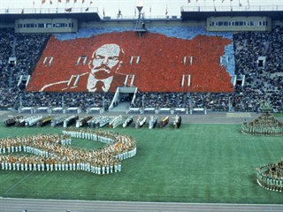 Zahajovac ceremonil na Letnch olympijskch hrch v Moskv v roce 1980.