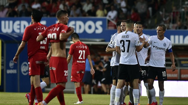 Utkání 1. kola první fotbalové ligy: Zbrojovka Brno - Sparta Praha, 22. srpna...