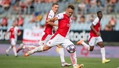 Slavia krůček od postupu, o skupinu Ligy mistrů si zahraje s Midtjyllandem či Bernem