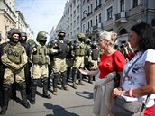 Bloruské demonstrace v Minsku.