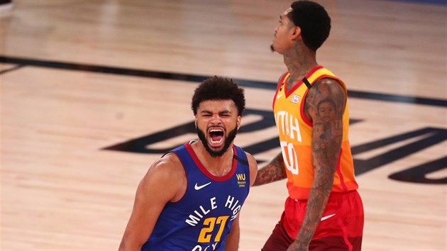 Jamal Murray pi oslav nastílených bod.