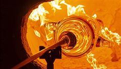 Výroba cen Thálie pro divadelní um�lce pokra�ovala 26. srpna 2020 ve sklárn�...