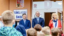 Ministr školství Robert Plaga zahájil nový školní rok v Masarykově základní...