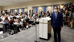 Mluví japonské vlády Joihide Suga.