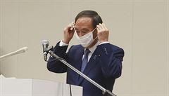 Mluví japonské vlády Joihide Suga.