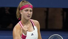 Karolina Muchová se raduje z postupu na US Open.
