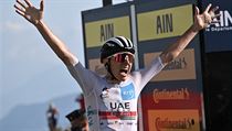 Tadej Pogaar oslavil na leton Tour de France u druh etapov prvenstv.