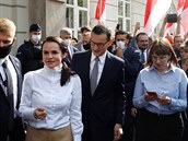 Bloruská opoziní politika Svtlana Tichanovská na návtv Polska s polským...