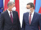 eský premiér Andrej Babi s polským protjkem Mateuszem Morawieckim na...