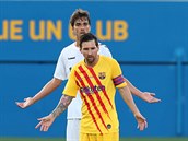 Lionel Messi nastoupil v dresu Barcelony poprvé od spekulací o jeho odchodu.