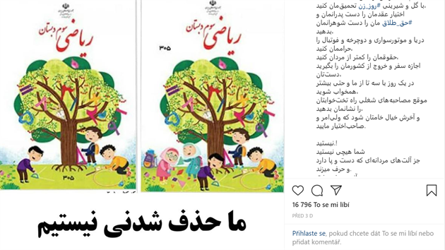 Íránce rozčílilo, že z učebnice matematiky zmizely obrázky dívek