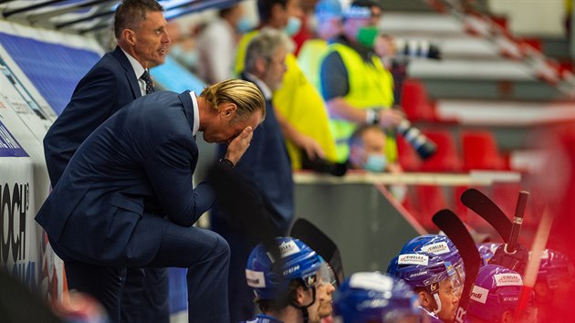 Zklamaný trenér eských Budjovic Václav Prospal.