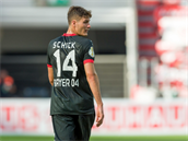 Patrik Schick v dresu Bayeru Leverkusen.