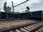 Nedaleko Teplic ve stanici Úpoiny vykolejil nákladní vlak naloený uhlím.