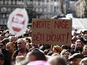 Demonstrace v Praze proti vlád.