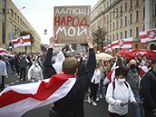 Protesty v Minsku.