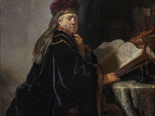 Učenec ve studovně, jediné Rembrandtovo dílo, které Česko vlastní.