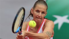 Karolína Plíková v duelu Frech Open s egyptskou protihrákou arífovou.