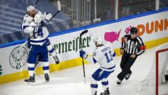 Radost Stevena Stamkose po gólu ve tetím finále NHL.