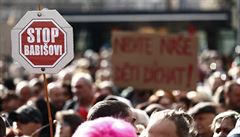 Demonstrace v Praze proti vlád.