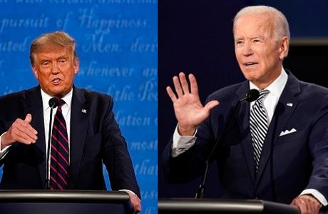 Donald Trump a Joe Biden.