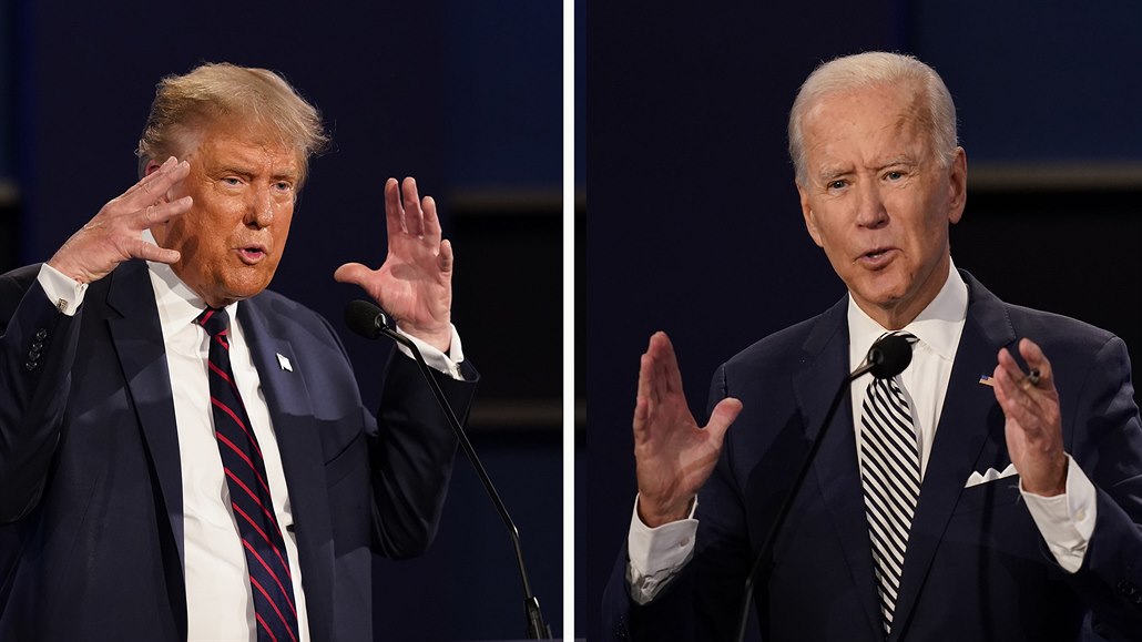 První předvolební prezidentská debata mezi Trumpem a Bidenem.