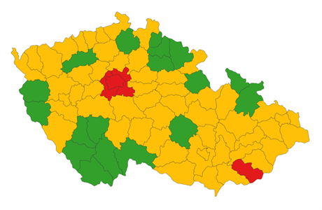 Aktuální mapa �eské republiky s tím, jak jsou zasa�eny okresy koronavirem. | na serveru Lidovky.cz | aktu�ln� zpr�vy