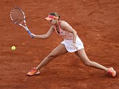 Sofia Keninová bhem semifinále Roland Garros.