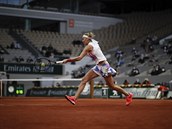 Petra Kvitová bhem semifinále Roland Garros.