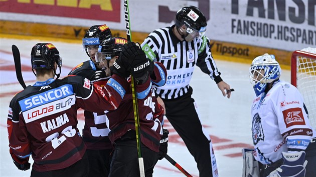 Utkání 6. kola hokejové extraligy HC Sparta Praha - Bílí Tyg�i Liberec, 2....