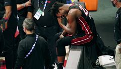 Jimmy Butler (22) zá�í v NBA v dresu Miami