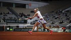 Petra Kvitová bhem semifinále Roland Garros.