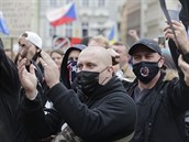 Demonstrace na Staromstském námstí v Praze. V nedli 18. íjna nechybli ani...