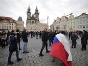 Na Staromstském námstí v Praze se 18. koná demontrace proti vládním...