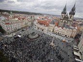 Demonstrace v Praze 18. 10. proti vládním koronavirovým opat�ením. Policie...