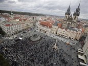 Demonstrace v Praze 18. 10. proti vládním koronavirovým opatením. Policie...