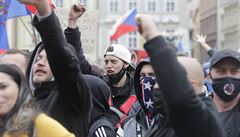 Demonstrace na Staromstském námstí v Praze. V nedli 18. íjna nechybli ani...